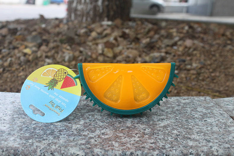 Squeaky Fruit Pal Chew Toy